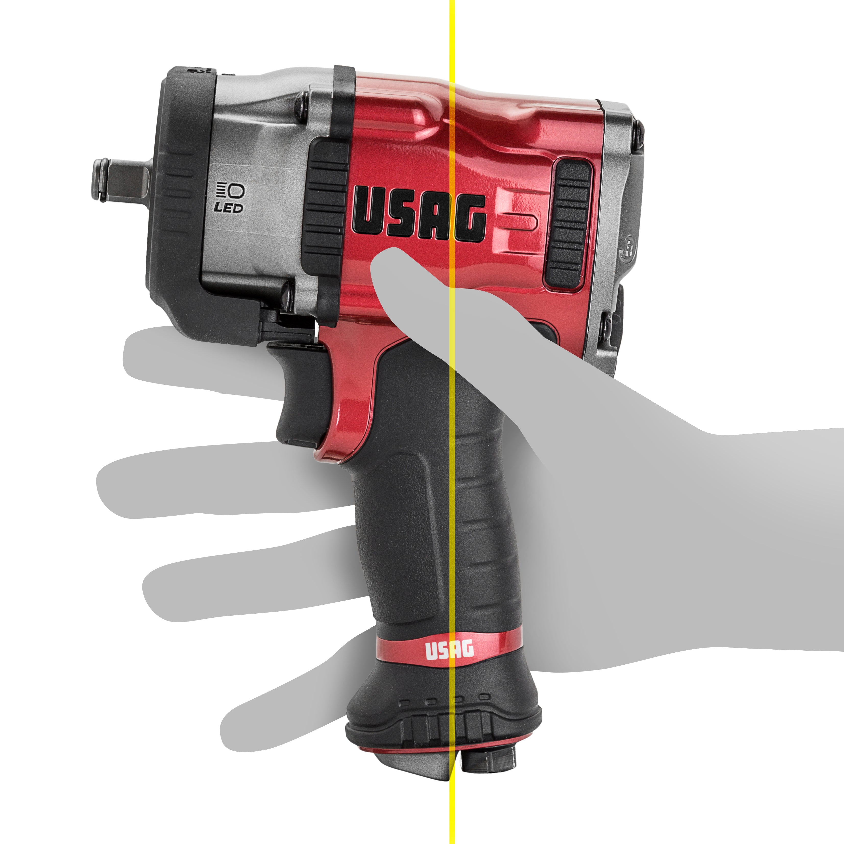 Pneumatic impact wrench - 943 PC1 1/2 - Magnesium impact wrench with LED - TOP OF THE RANGE - Usag - U09430001