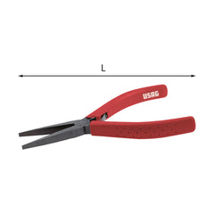 015/5 - Pinza a becchi piatti extra lunghi diritti - Usag - U00150005