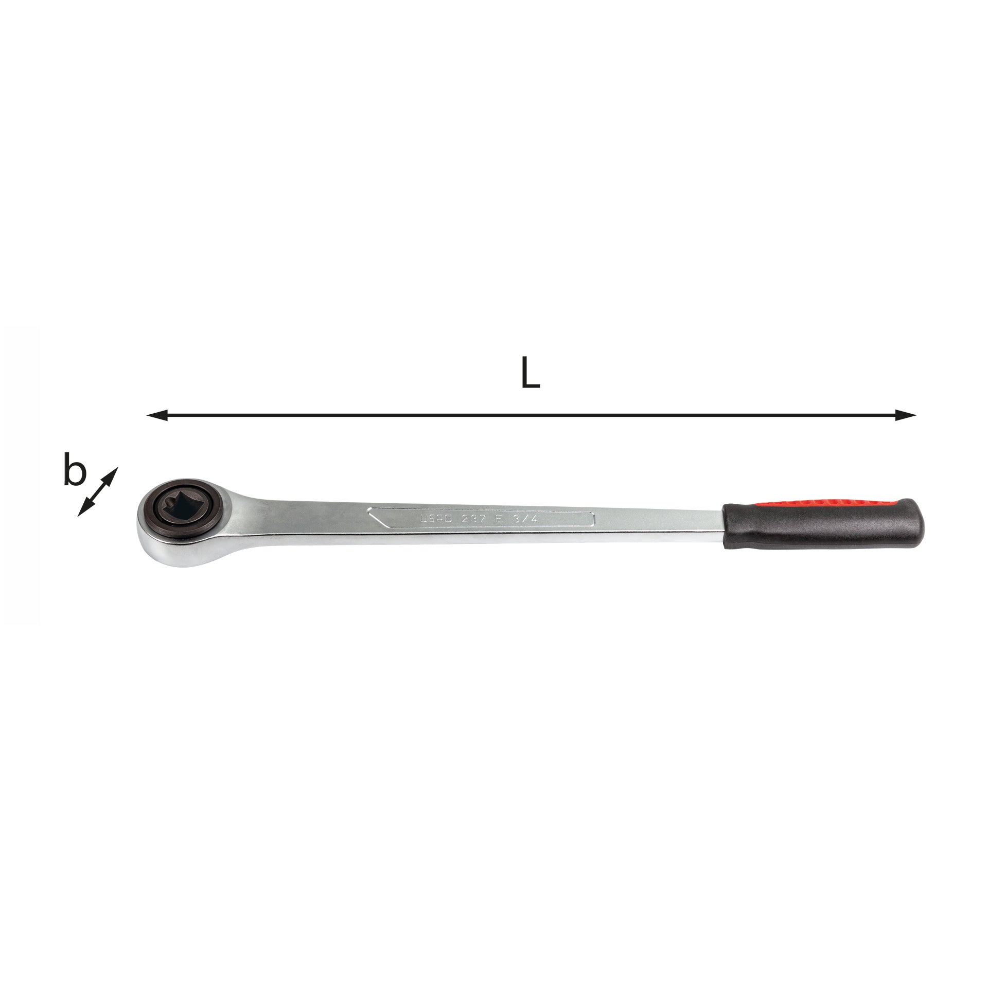 237 E 3/4 - Simple ratchet with female square drive - Usag - U02370048