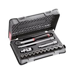 606 1/2 APOL - Assortimento in cassetta di abs con bussole poligonali in pollici (15 pz) - Usag - U06060306