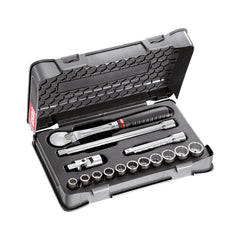 606 1/2 BPOL - Assortimento in cassetta di abs con bussole poligonali in pollici (15 pz) - Usag - U06060307