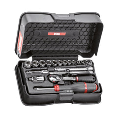 606 1/4 EB - Assortimento in cassetta di abs con bussole esagonali (19 pz) - Usag - U06060102