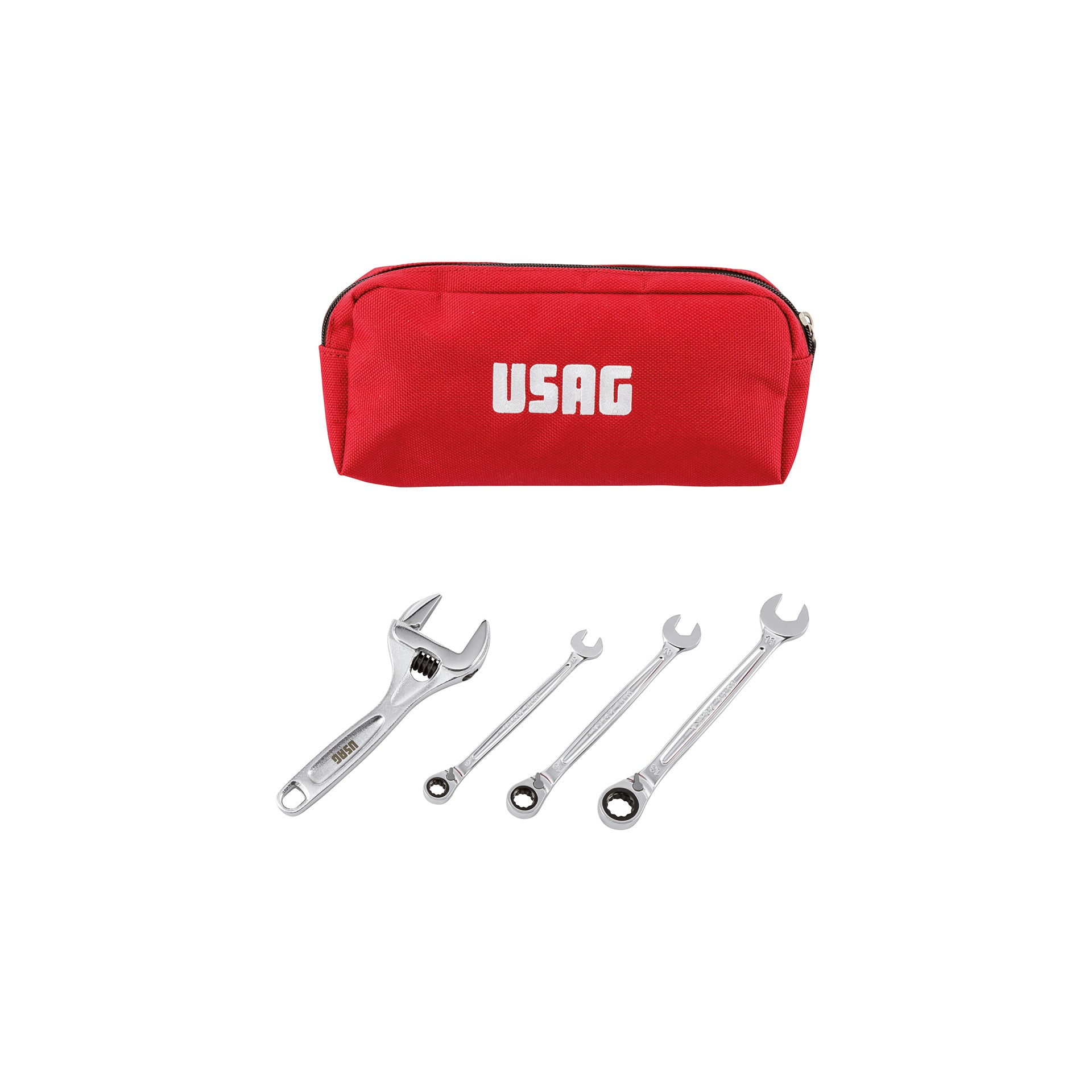 007 SB 294 AC - Astuccio portautensili con chiavi a rullino e chiavi a cricchetto (4 pz) - Usag - U00070054