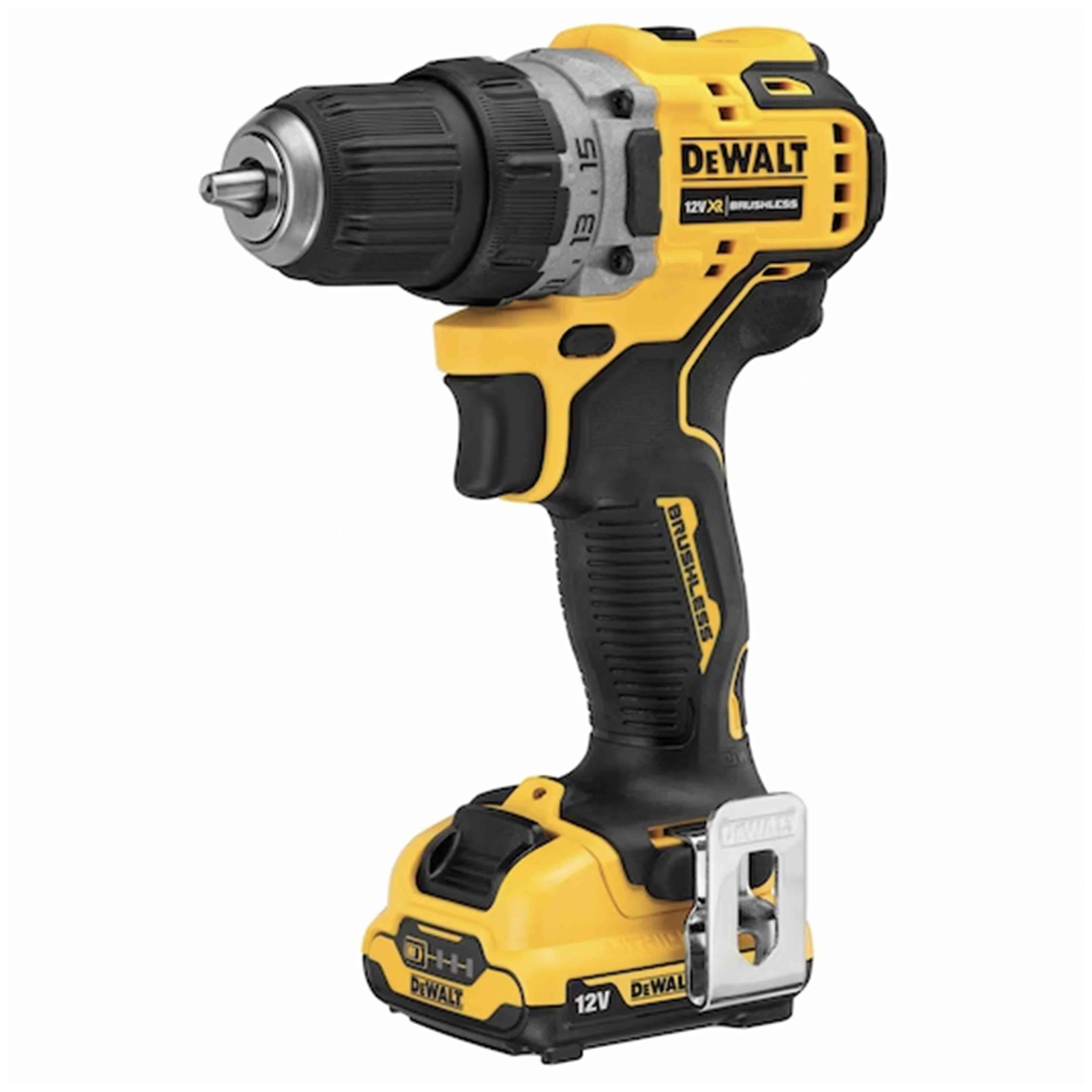 12V 2 x 2.0Ah BRUSHLESS Drill Driver - Compact in TSTACK CASE and ACCESSORIES - DeWALT - DCD701D2-QW