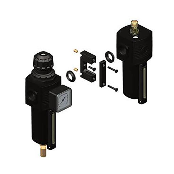 E/12 MIGNON - Gruppo filtro regolatore e lubrificatore modulare - TECNOPOLIMERO o METALLO - Ani