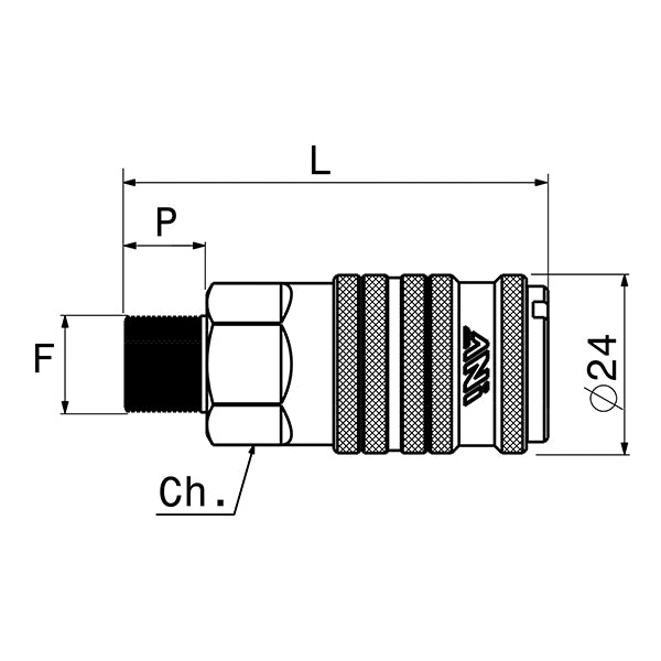 17/A JAP | 17/B JAP - MALE quick tap for threaded JAPANESE profile - Fittings - Ani - Compressed air