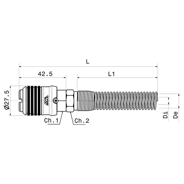 64/MF LUX/S - UNIVERSAL BRASS quick tap with spring - Spring fittings and taps - Fittings - Ani