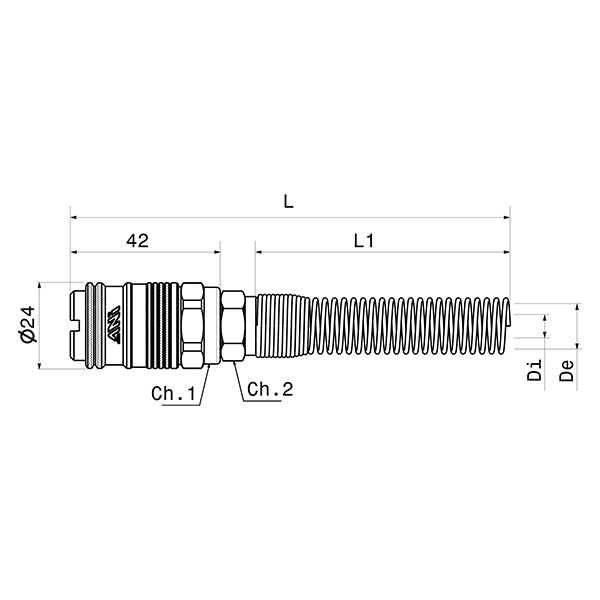 64/MF METAL - UNIVERSAL STEEL quick tap with spring - Spring fittings and taps - Fittings - Ani