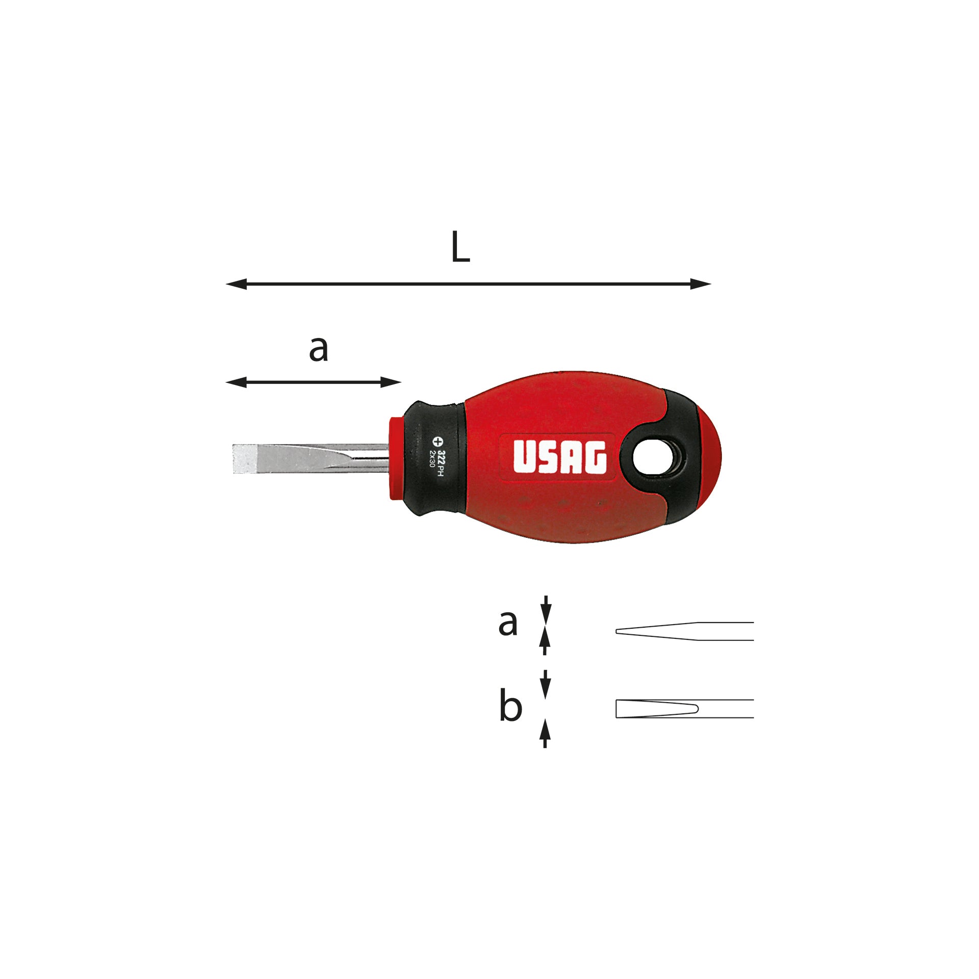 322 N - Giraviti per viti con intaglio - Usag