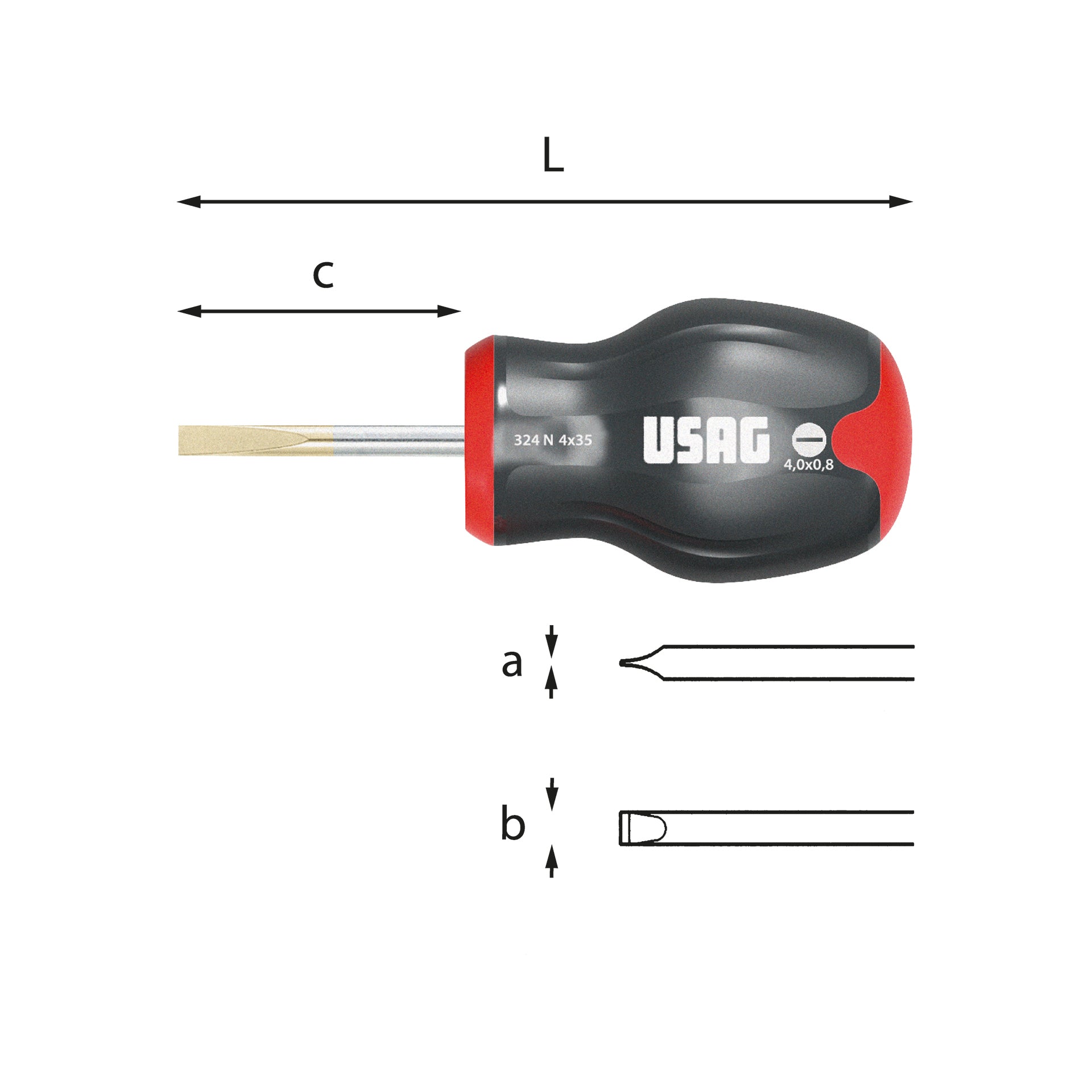 324 N - Giraviti per viti con intaglio - Usag