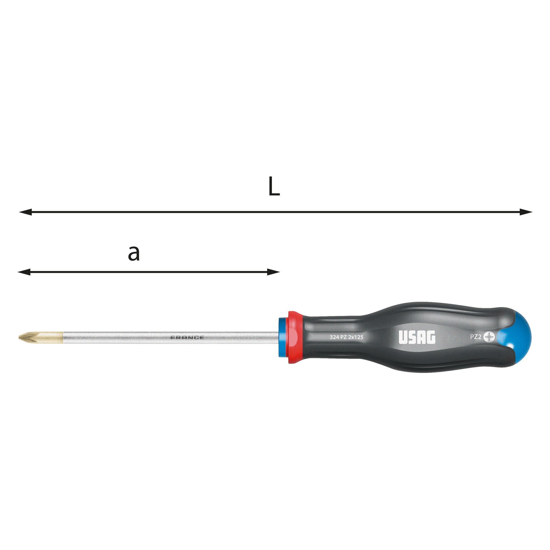 324 PCS - Tournevis pour vis à empreinte cruciforme pozidriv®-supariv® - Usag