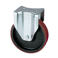 PCS - CAST IRON wheels with POLYURETHANE coating and SUPPORTS - heavy loads - TROLLEYS - SUPPORT WHEEL