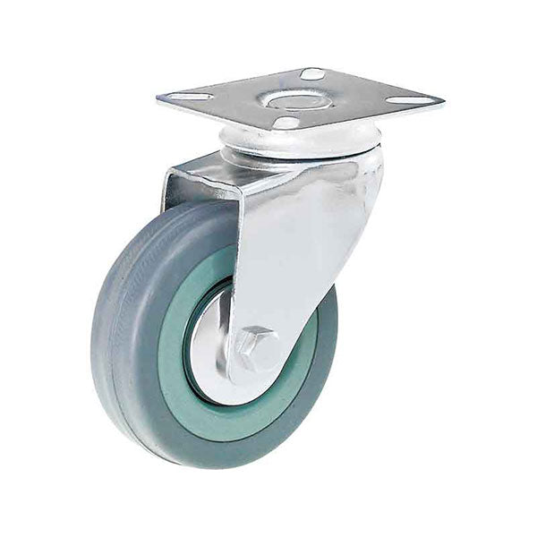 Roulettes de remplacement RGTFO - Roues en caoutchouc gris avec centre en polypropylène POUR MEUBLES (Pack de 2 pièces)
