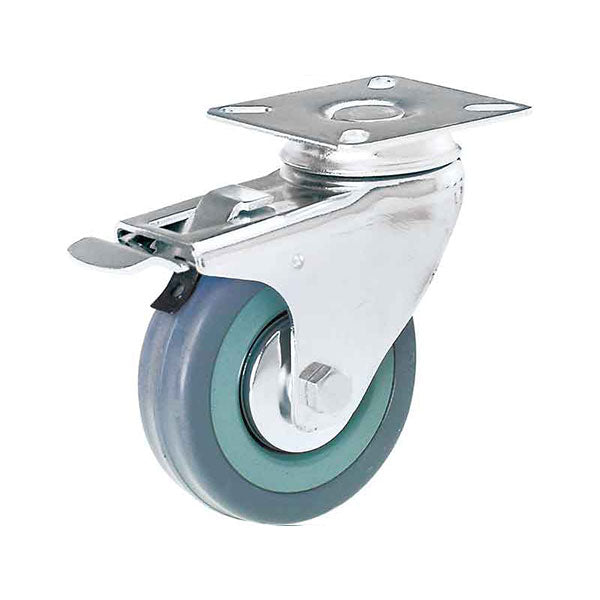Roulettes de remplacement RGTFO - Roues en caoutchouc gris avec centre en polypropylène POUR MEUBLES (Pack de 2 pièces)