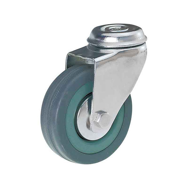 Roulettes de remplacement RGTFO - Roues en caoutchouc gris avec centre en polypropylène POUR MEUBLES (Pack de 2 pièces)